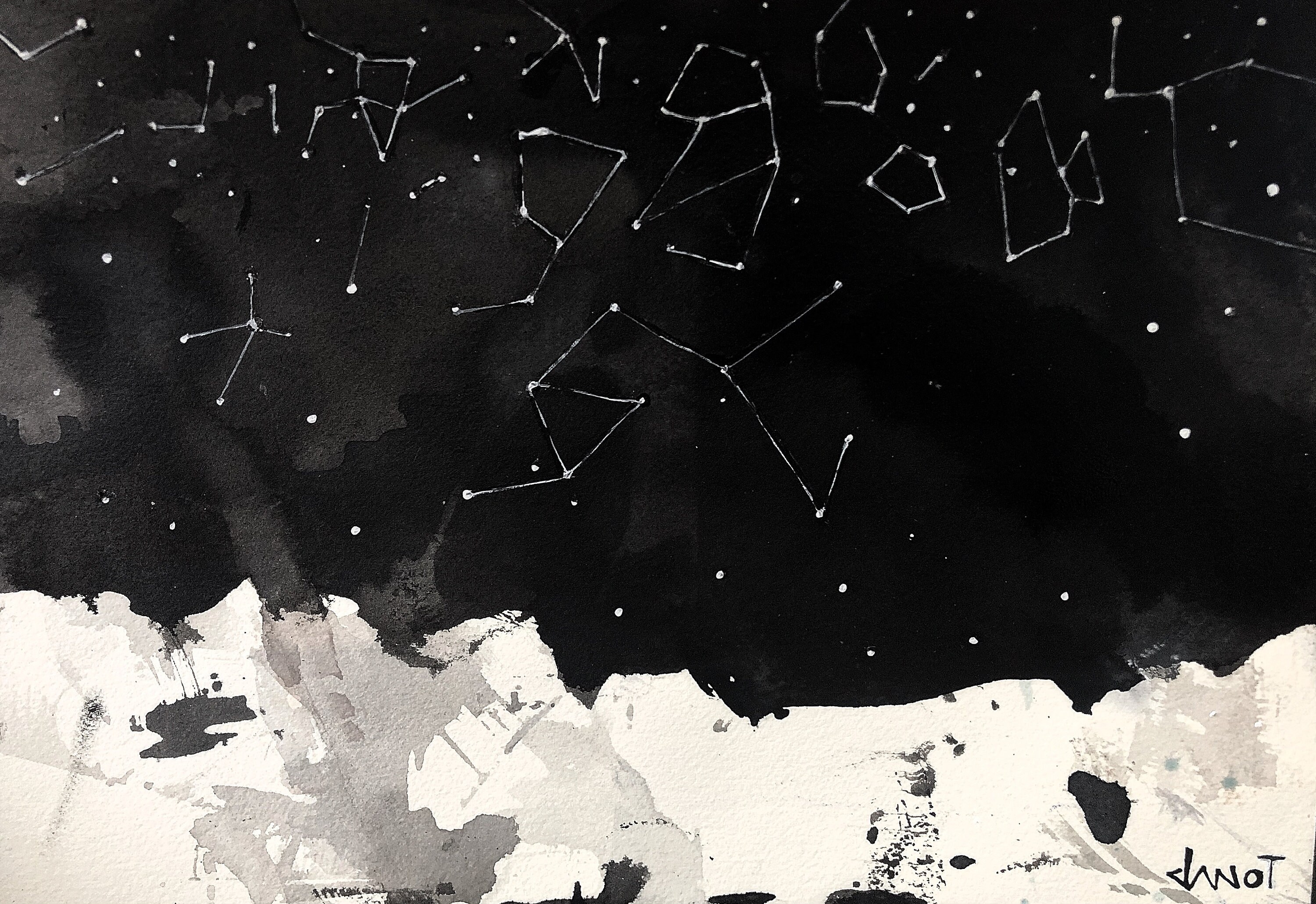Constellations [original Drawing] [art Painting, Made With Ink and ...