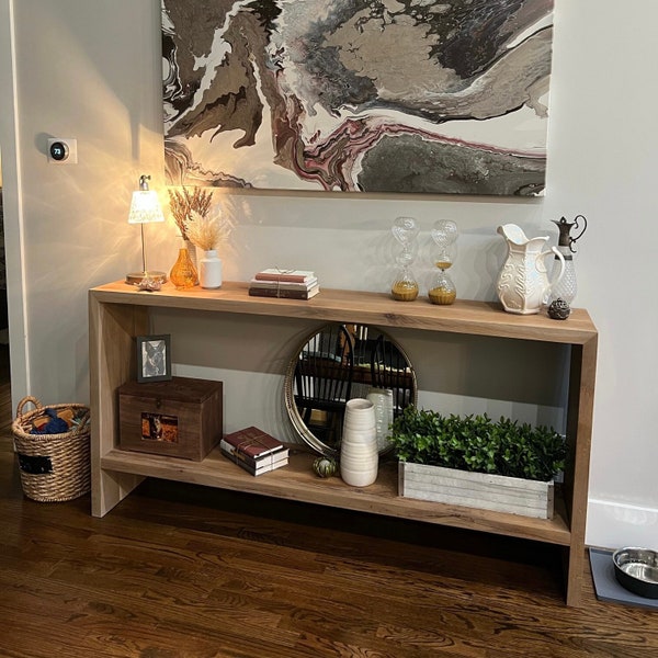 Solid White Oak Entry Table Etsy