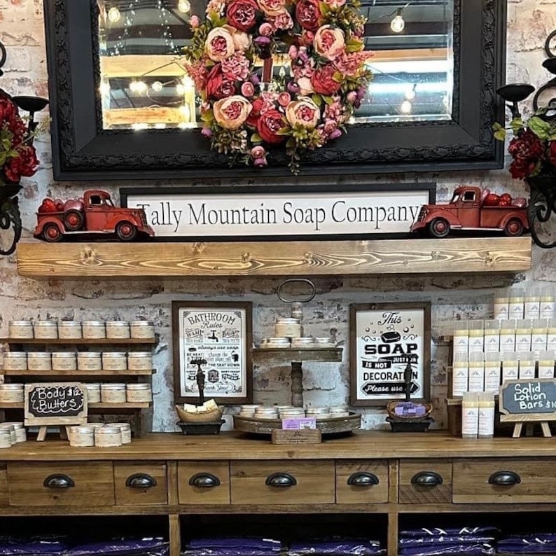 3.5 Thick Farmhouse Wooden Floating Shelf, Wall Shelf, Ledge Shelf