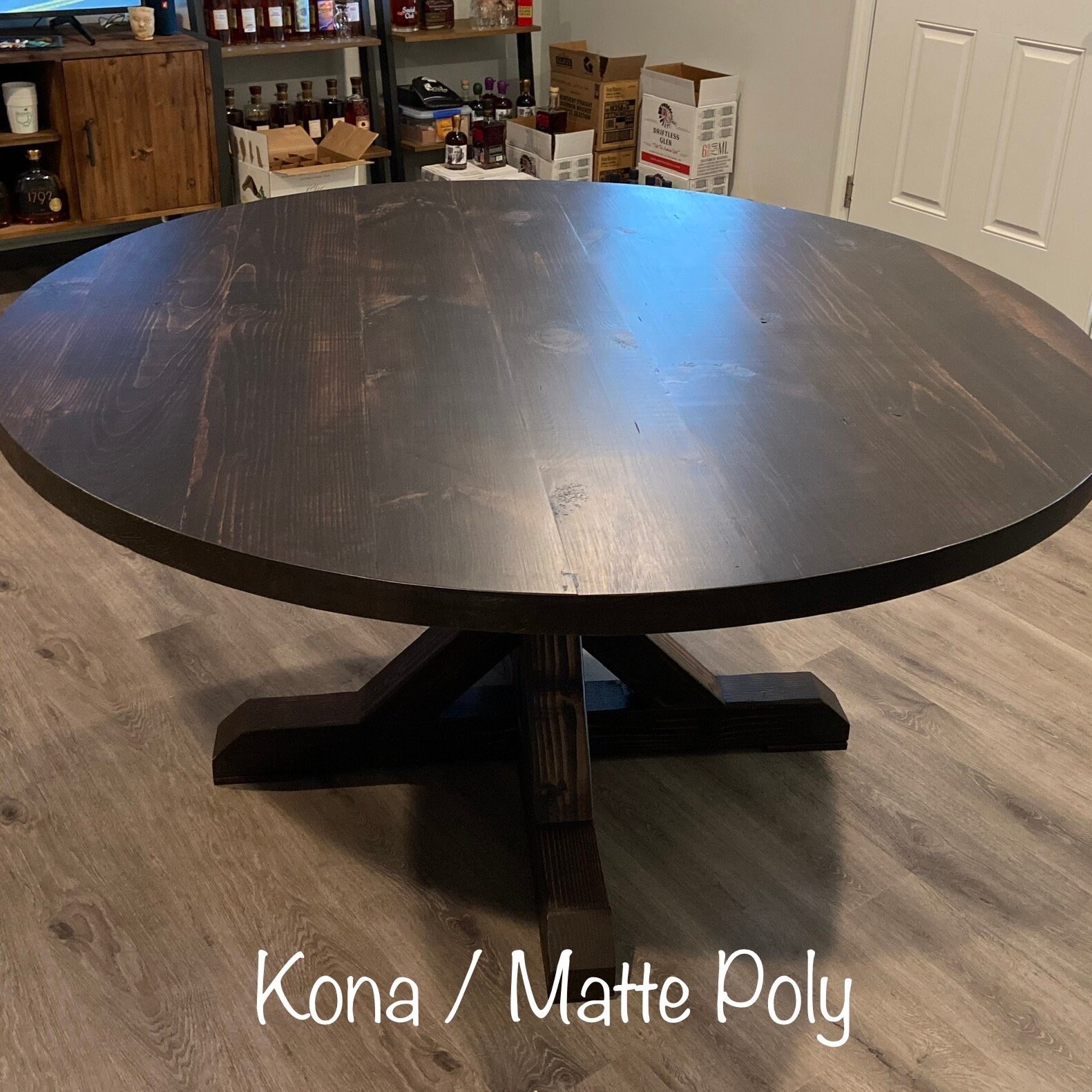 Grayson Round Farmhouse Table, Handmade Furniture, Solid Wood Table ...