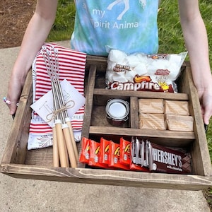 S&#39;mores Tray | Campfire Accessories | Cookout | Camping | Smores Station