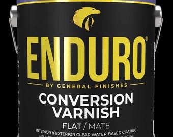 Enduro Water-Based Conversion Varnish | Professional Wood Finish | Clear Durable Topcoat for Furniture & Cabinets