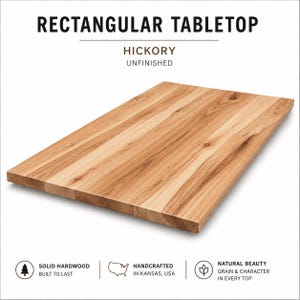 Plateau de table rectangulaire en bois massif | Plateau de table brut pour restaurant et bar image 5