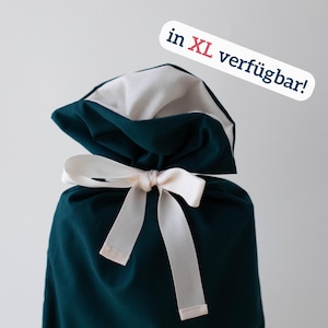 Geschenkbeutel Mattes Smaragdgrün und Natur