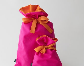 Sac cadeau rose et orange