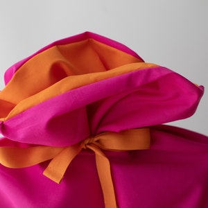 Geschenkbeutel Pink und Orange L