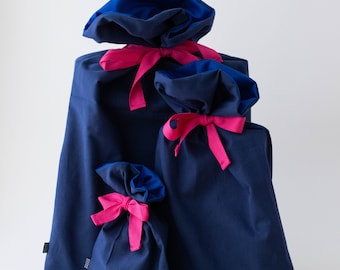 Sac cadeau bleu et rose