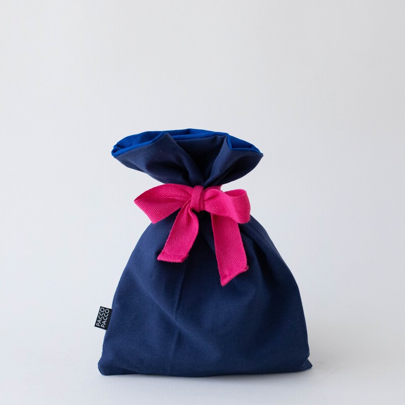 Gift bag blue and pink XS