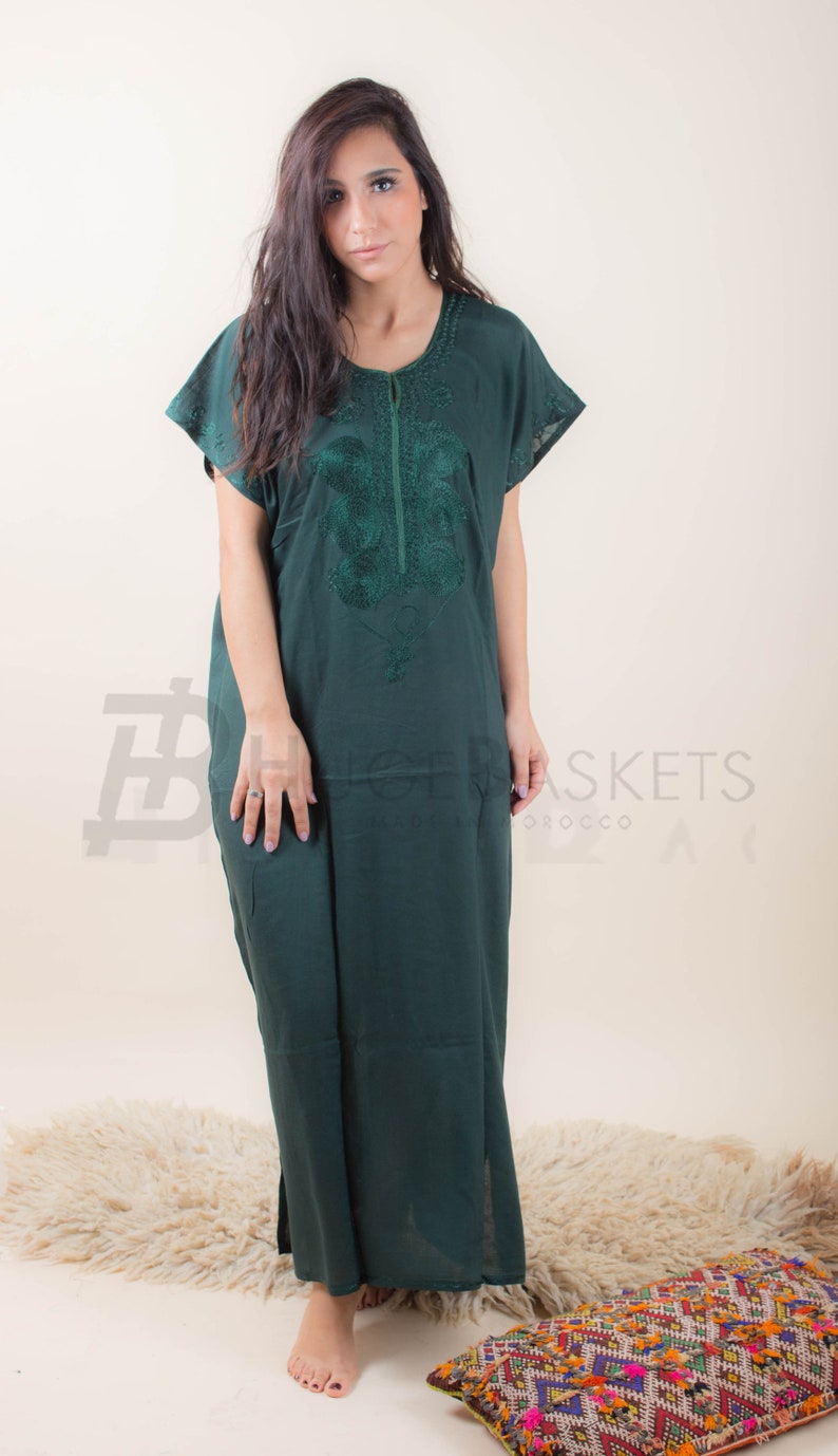 Green Resort Caftan Kaftan Beach cover up kaftan Embroidery Batwing loungewear woman resort wear,loungewear,maxi dress gifts,