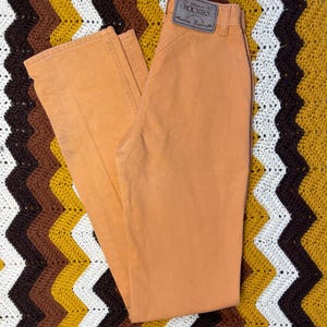 Vintage Orange Bareback Rockies 80s Western Jeans