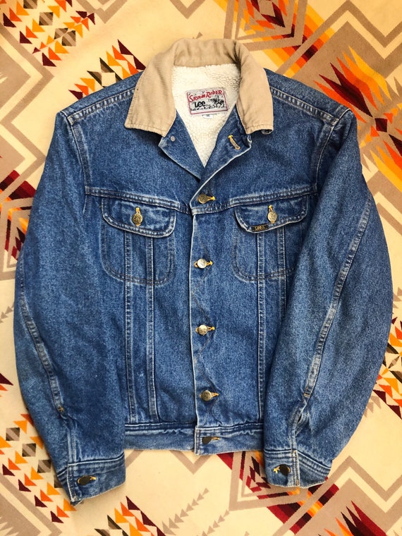 Vintage 70s Lee Storm Rider Denim Lined Sherpa Jac
