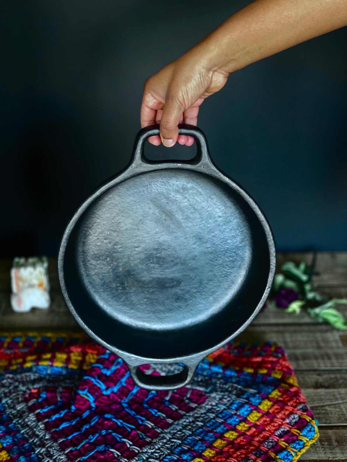 Black Pottery Cooking Pan Handmade Pottery Pan Karipan Etsy