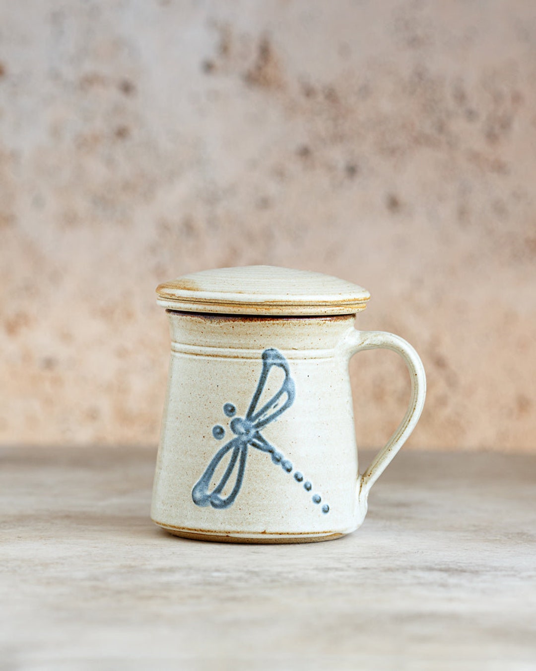 Ceramic Infuser Tea Mug as Gift Handmade Mug With Lid Etsy Canada