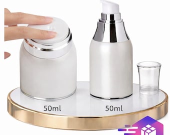 Luxury 30ml & 50ml Cosmetic. Jar and Bottle Set | Airless.