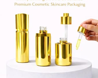 60ml Gold Locking Dropper Bottle – Luxury Skincare Packaging