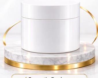 200ml White Double Wall Polypropylene Jar with Inner Lid & Screw Cap | Cosmetic Cream Container