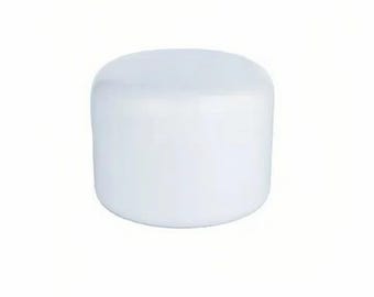 New 8 oz White/ Clear PET Jar with Dome Cover