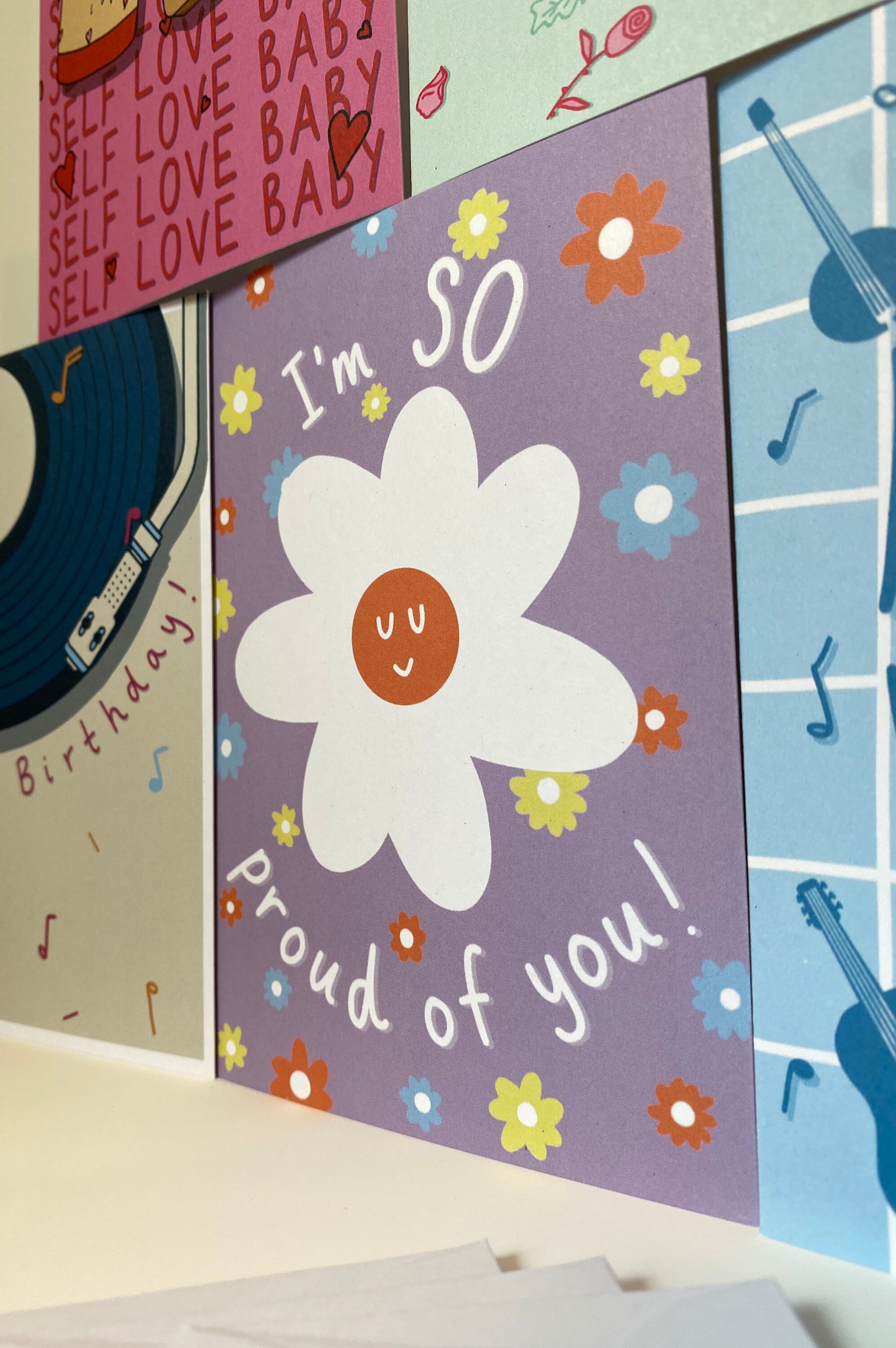 Im so Proud of You Greetings Card Purple Flowers Daisies - Etsy UK
