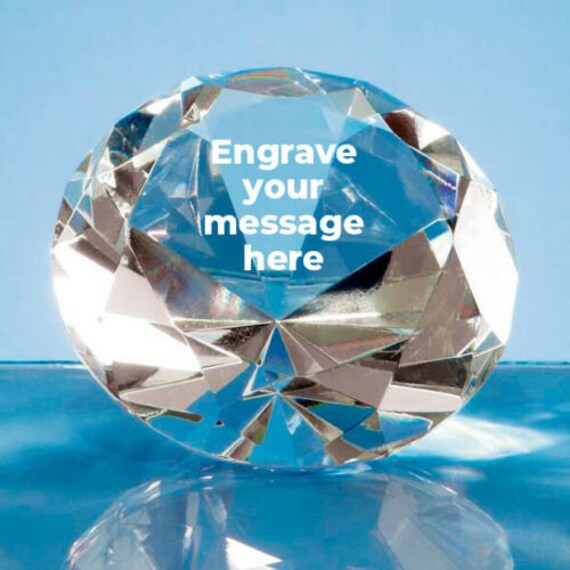 Paperweights Personalised Engraved Diamond Paperweight Mothers Day