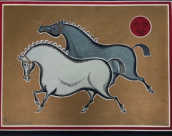Keith Liewellya Decarlo (Panamanian/American, 1925-1981), Horses, Original Lithograph, EA XV/XXV, Pencil Signed, Ca.1970