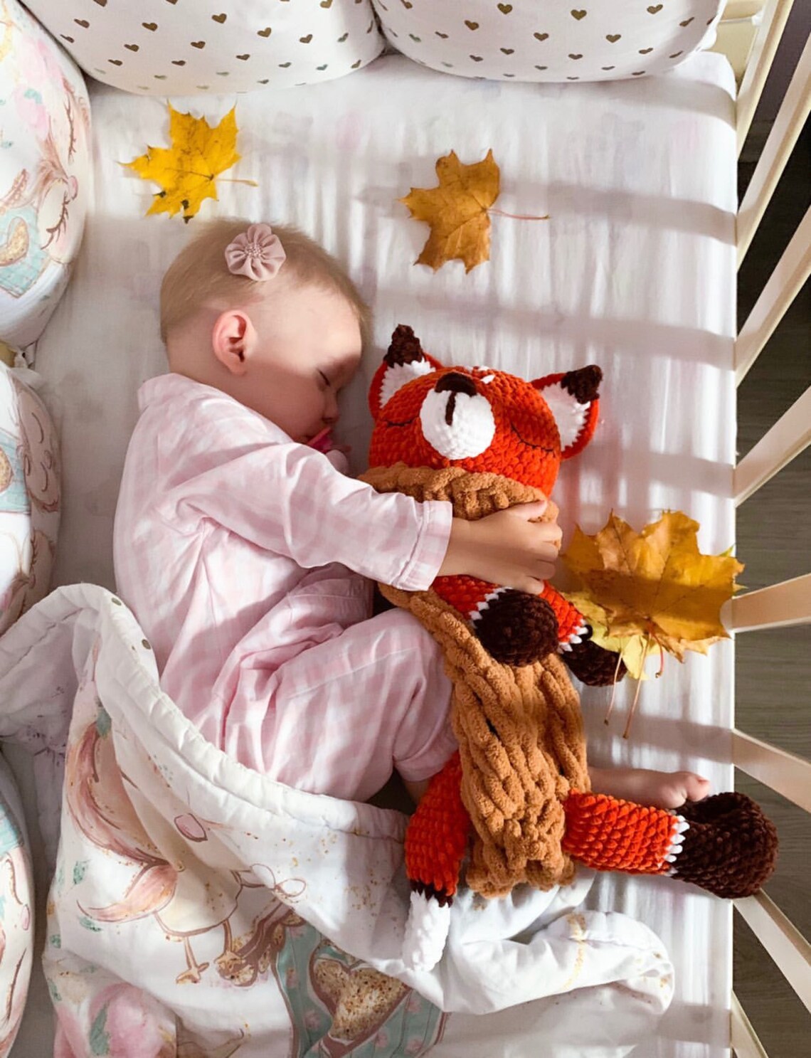 Pajama holder plush stuffed fox pajama eater crochet animal Etsy