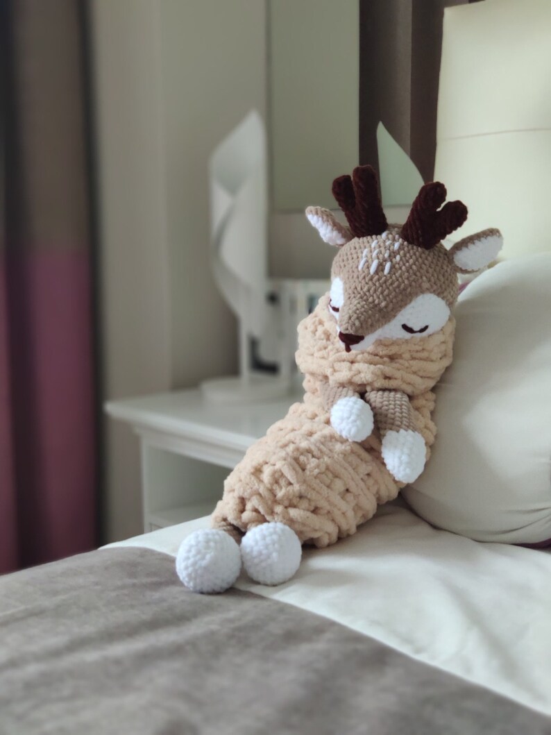 Deer crochet stuffed animal deer pajama holder baby first Etsy