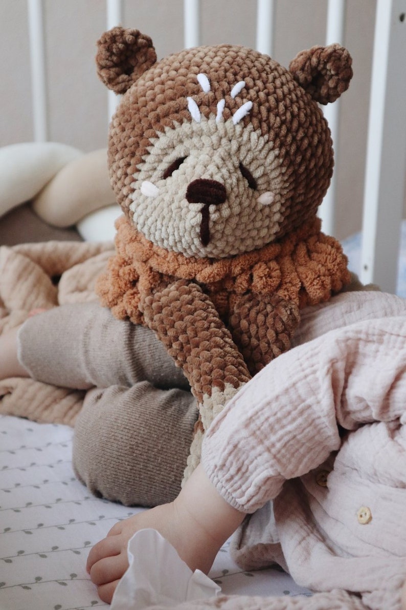 Bear pajama bag amigurumi stuffed animal toy baby comforter Etsy