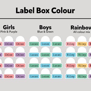 Cute Dishwasher Safe Labels Cute Daycare Labels Cute Waterproof Labels Cute Kids Name Labels Back to School Pack 1 Set of 48 image 2