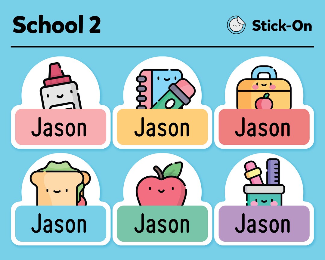 Cute Dishwasher Safe Labels Cute Daycare Labels Cute Waterproof Labels Cute Kids Name Labels