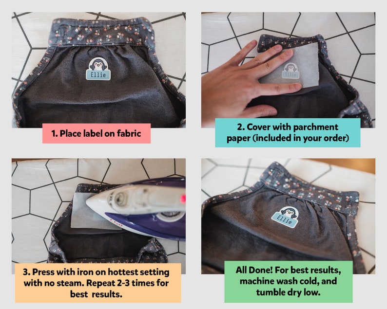 Iron on Labels Iron on Clothing Labels Fabric Labels Etsy Canada