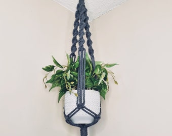 Handmade Macramé Plant Hanger, Boho Home Decor, Fits 5-8" Pots