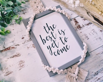 Macrame Photo Frame Hanger, Boho Home Decor