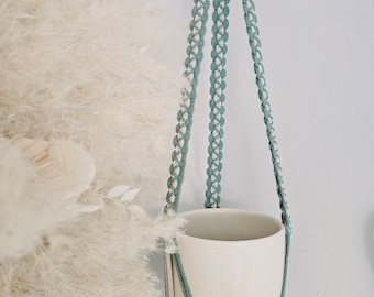 Two-Tone Macrame Plant Hanger | Recycled Cotton Cord, Wall Hanging