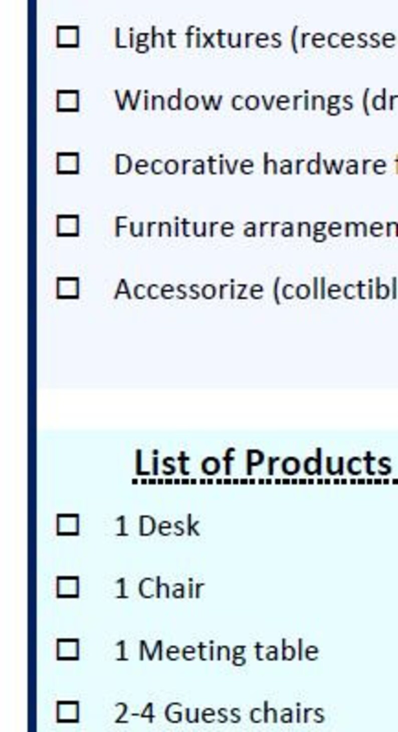 Office Design Checklist Interior Design Checklist Home Office