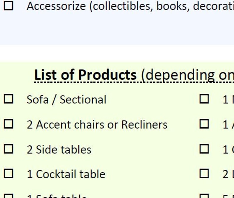 Living Room Checklist Interior Design Checklist for Renovation
