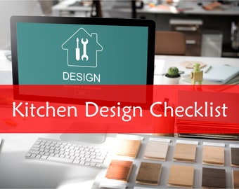 Kitchen Renovation Design Checklist • Interior Design Remodeling Planner • Product & Material List (Digital Download)