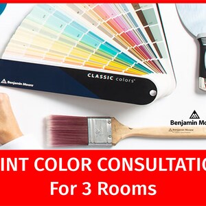 Interior Home Paint Colors. Personalized Custom-Made Paint Color Palette. Paint Color Consultation & Color Rendering. 3 Rooms Color Schemes