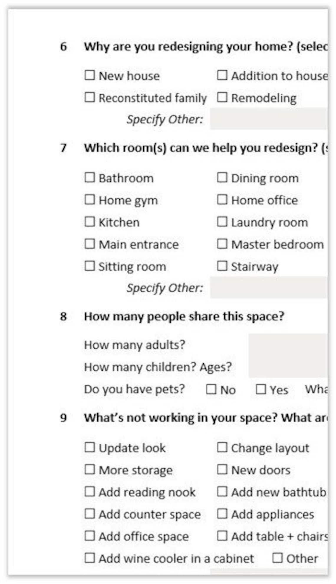 interior design client questionnaire        <h3 class=