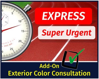 Exterior Color Consultation Express Digital Delivery. Virtual Custom Design. Urgent Paint Color Consultation. Online Interior Design