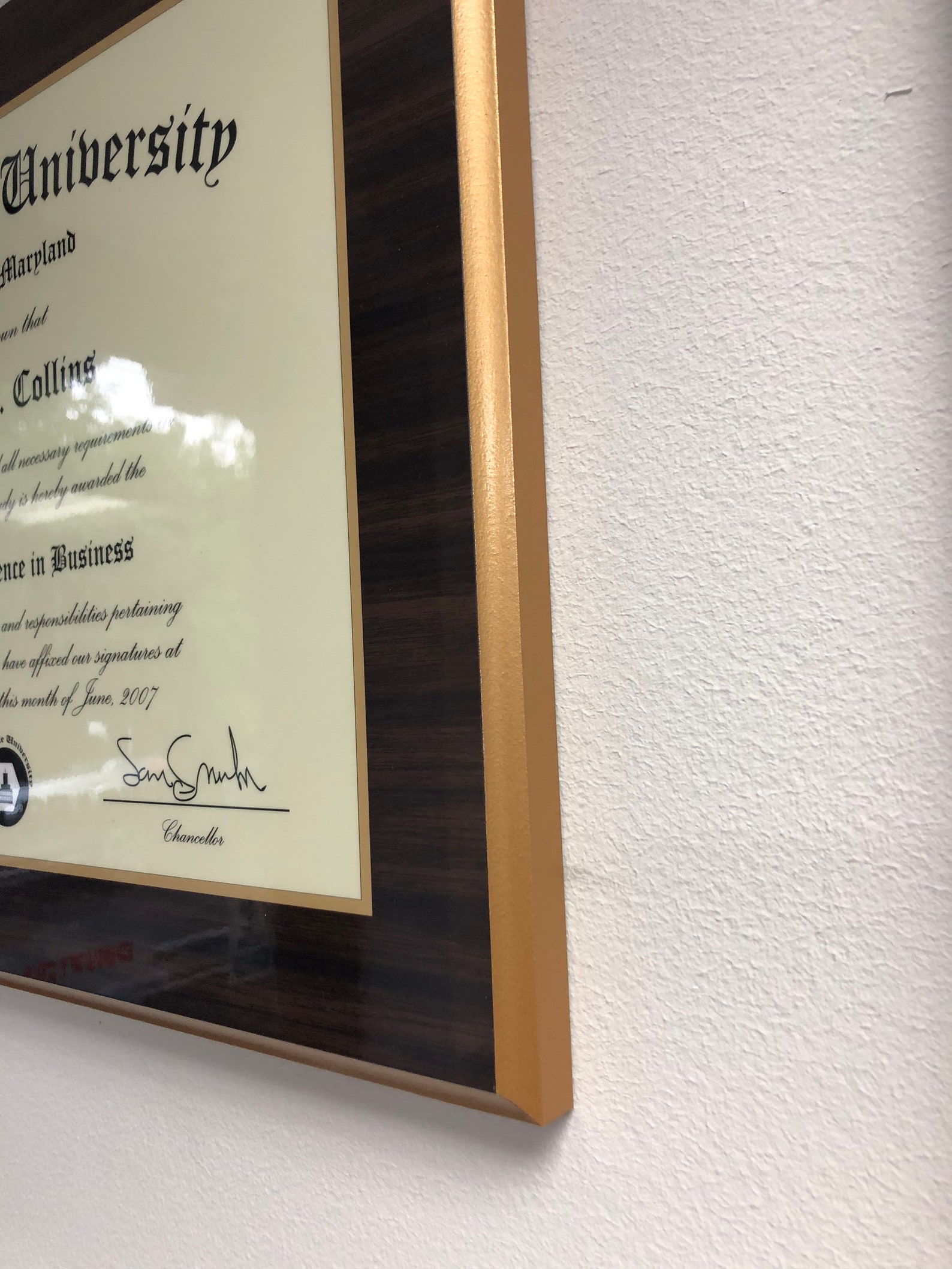 Laminated Diploma Wood Plaque Etsy