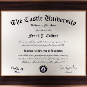 Placa de madera laminada para diploma
