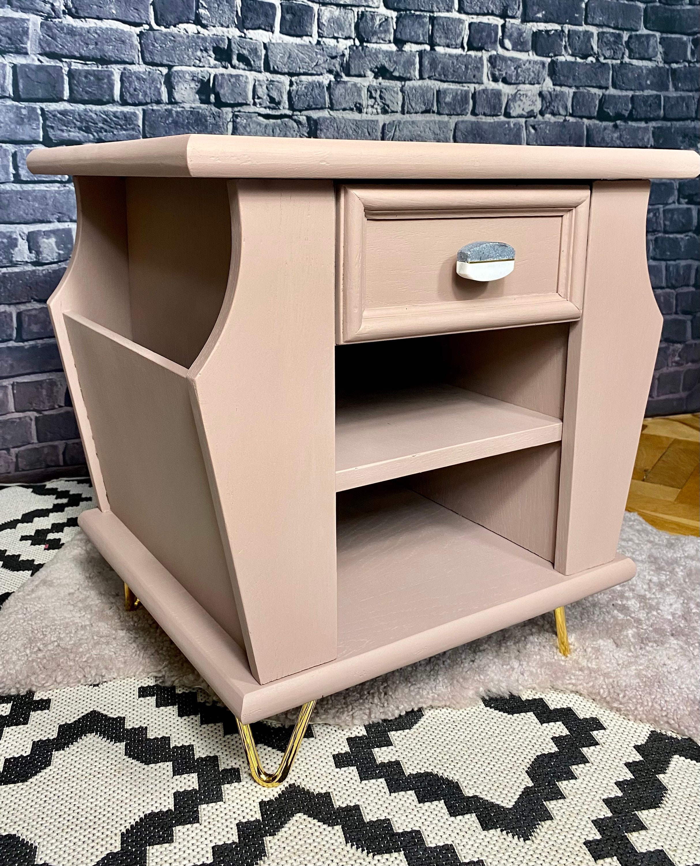 Vintage mcm coffee table retro side table record player Etsy