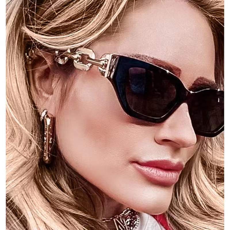 Salutami 2022 Round Sunglasses with Chain Around, Elegant Fashion