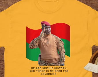 Camiseta del presidente Ibrahim Traoré, camiseta de Burkina Faso, África Occidental
