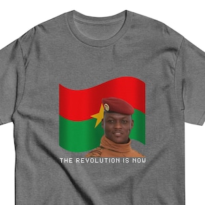 President Ibrahim Traore Cotton TShirt, Captain Traore of Burkina Faso Tee, Sahel States West Africa, Campaign Shirt