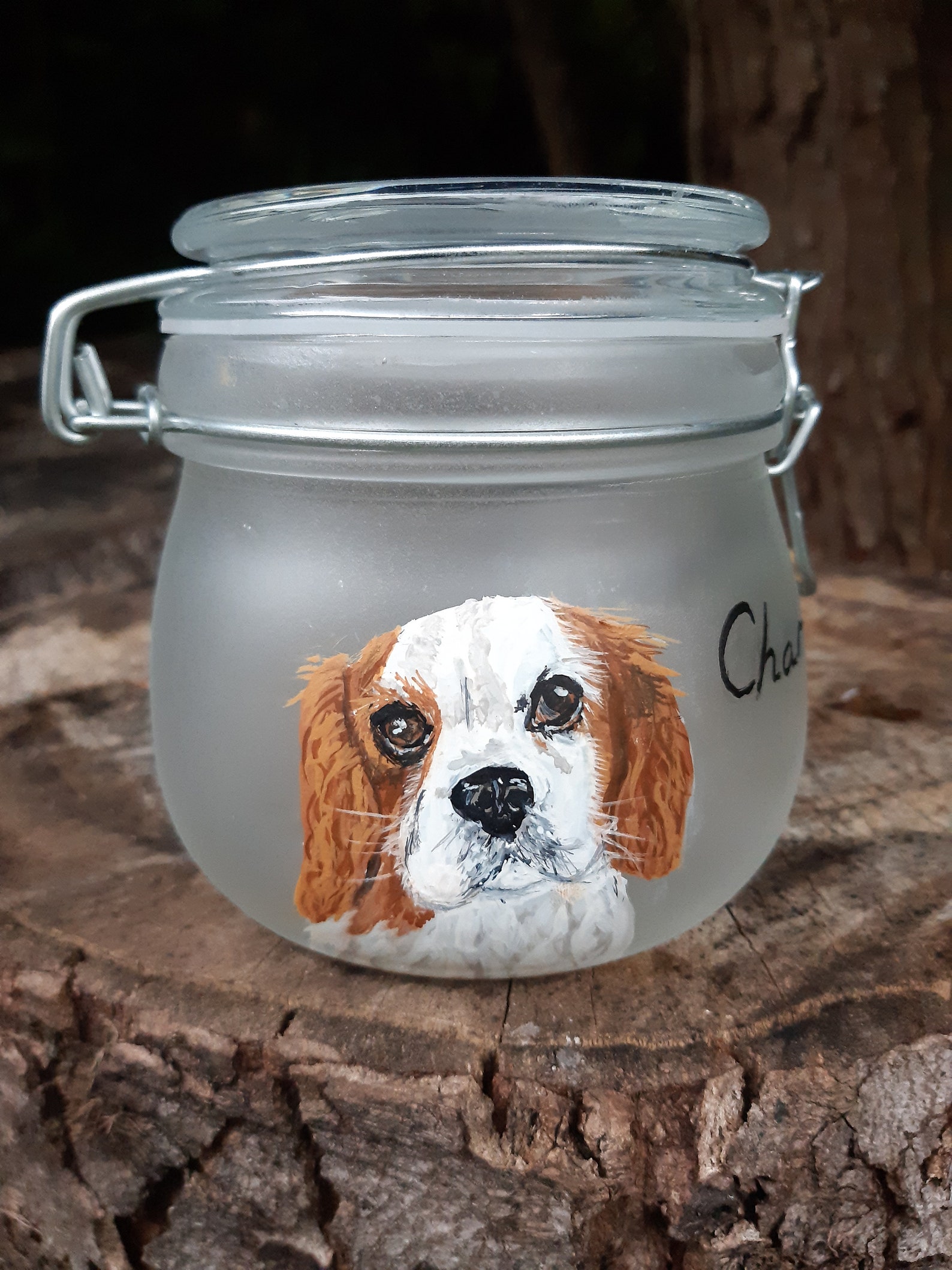 Custom Pet Portrait Pet Portrait Jar Dog Gift Pet Tribute | Etsy