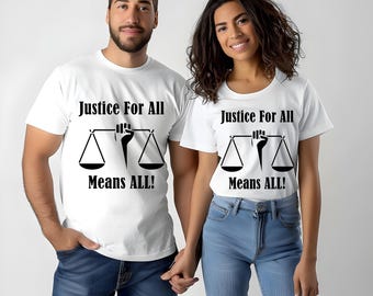 Justitie 4 Allen T-shirt | Equality T-shirt met print | Shirt voor sociale rechtvaardigheid | Kleding mensenrechtenverklaring |