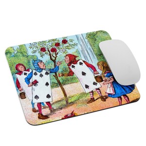 Alice in Wonderland Mouse Pad | Playing Cards Mouse Pad | Image from Antique Magic Lantern Slide