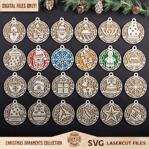 クリスマス オーナメント SVG、クリスマス SVG、クリスマス レーザー ファイル、クリスマス Glowforge、オーナメント svg、ファミリー レーザー ファイル、Glowforge svg