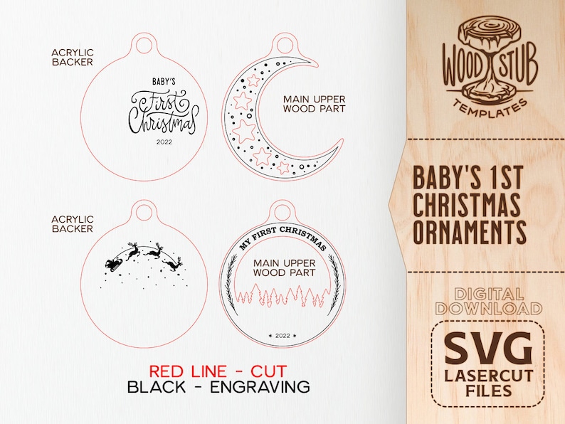 Baby First Christmas SVG First Christmas Ornament SVG - Etsy